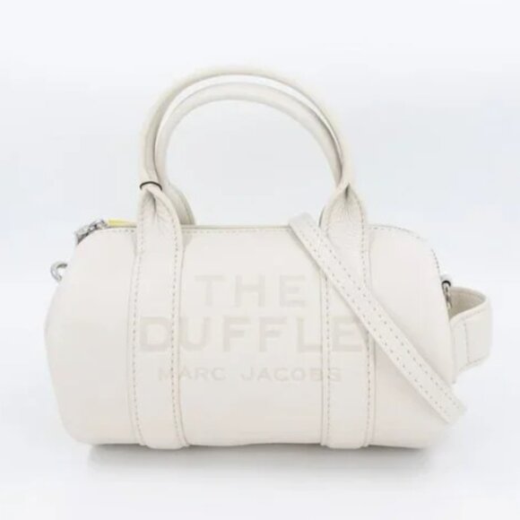 NWT！NEW！Marc Jacobs Mini Duffle Bag -WHITE  Pebble Leather Women - Picture 10 of 11